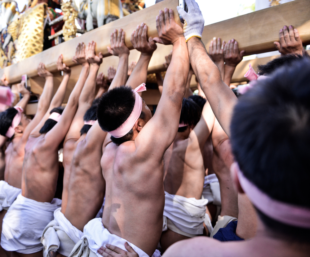 Autumn festival at Yahata temple