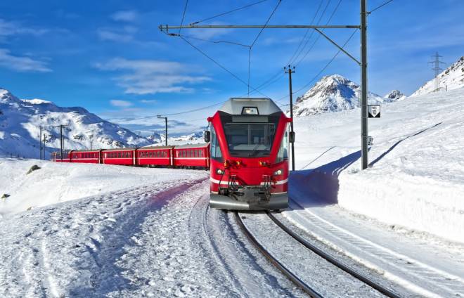 氷河!ベルニナ急行列車!絶景☆スイス鉄道の旅